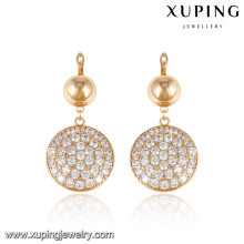 92589 xuping señoras joyería chapado en oro pendientes